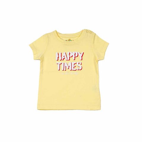 Authenzaa Girls T-Shirt-1PC-GG-A0513, Yellow