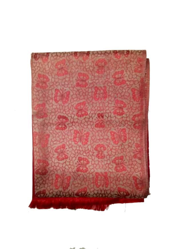 WOMEN SHAWL-RED-WSWL 108 D NO 3