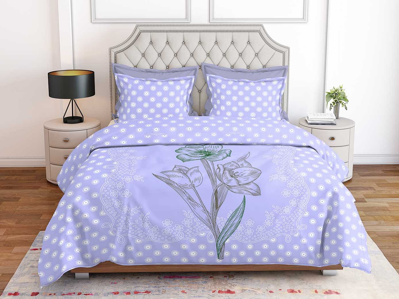 DOUBLE BEDSHEET PP 110,BLUE,KING SIZE