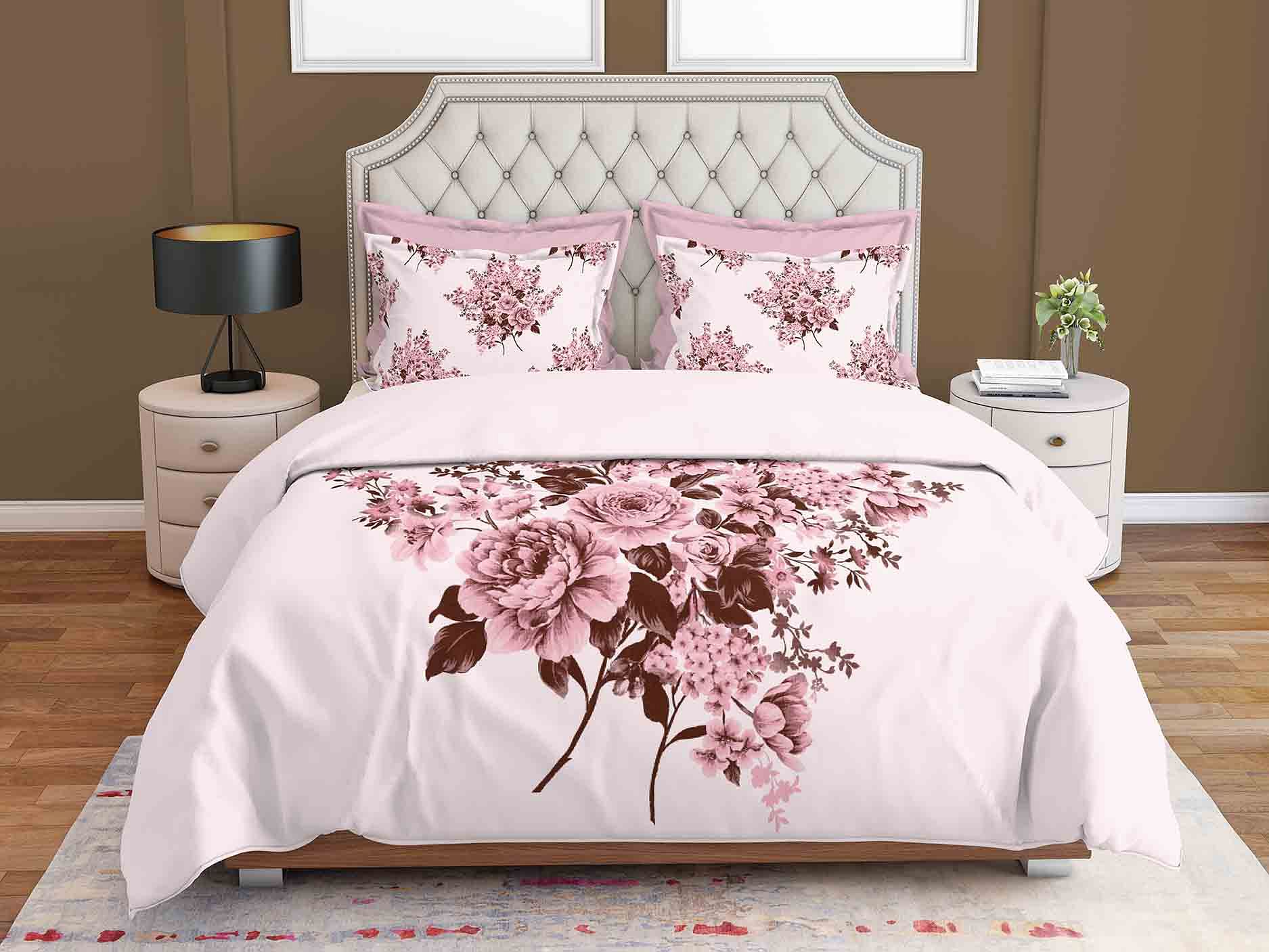 DOUBLE BEDSHEET PP 111,PINK,KING SIZE