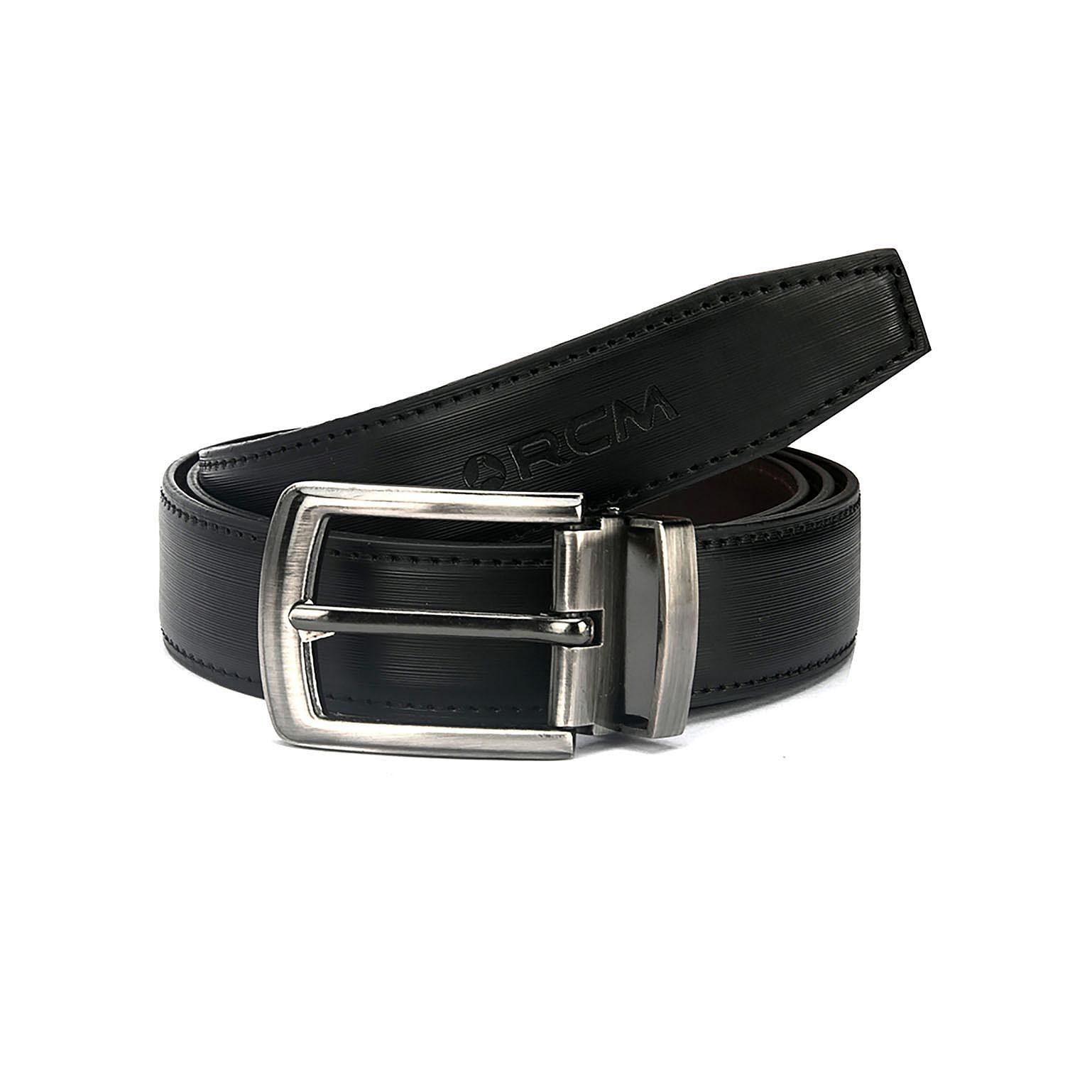 Men's Formal Belt with reversable Strap - FR-DB0002 - Black/Brown