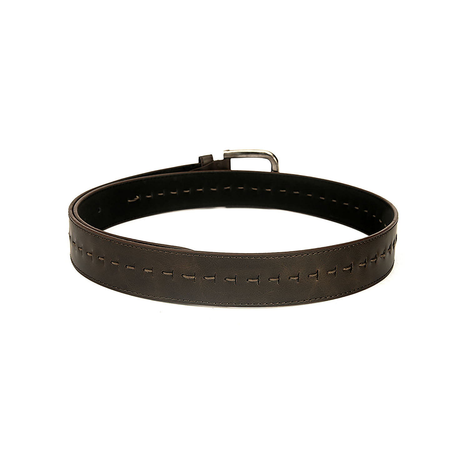 Men's Casual Textured Perforated Belt BRN - LZ-CB-103