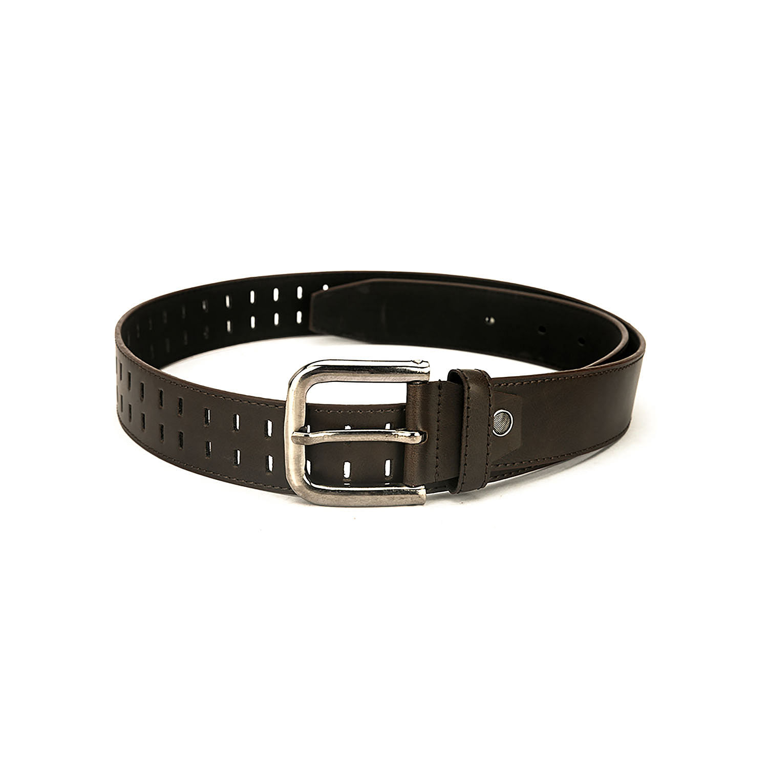 Men's Casual Textured Perforated Belt BRN-LZ-CB-104