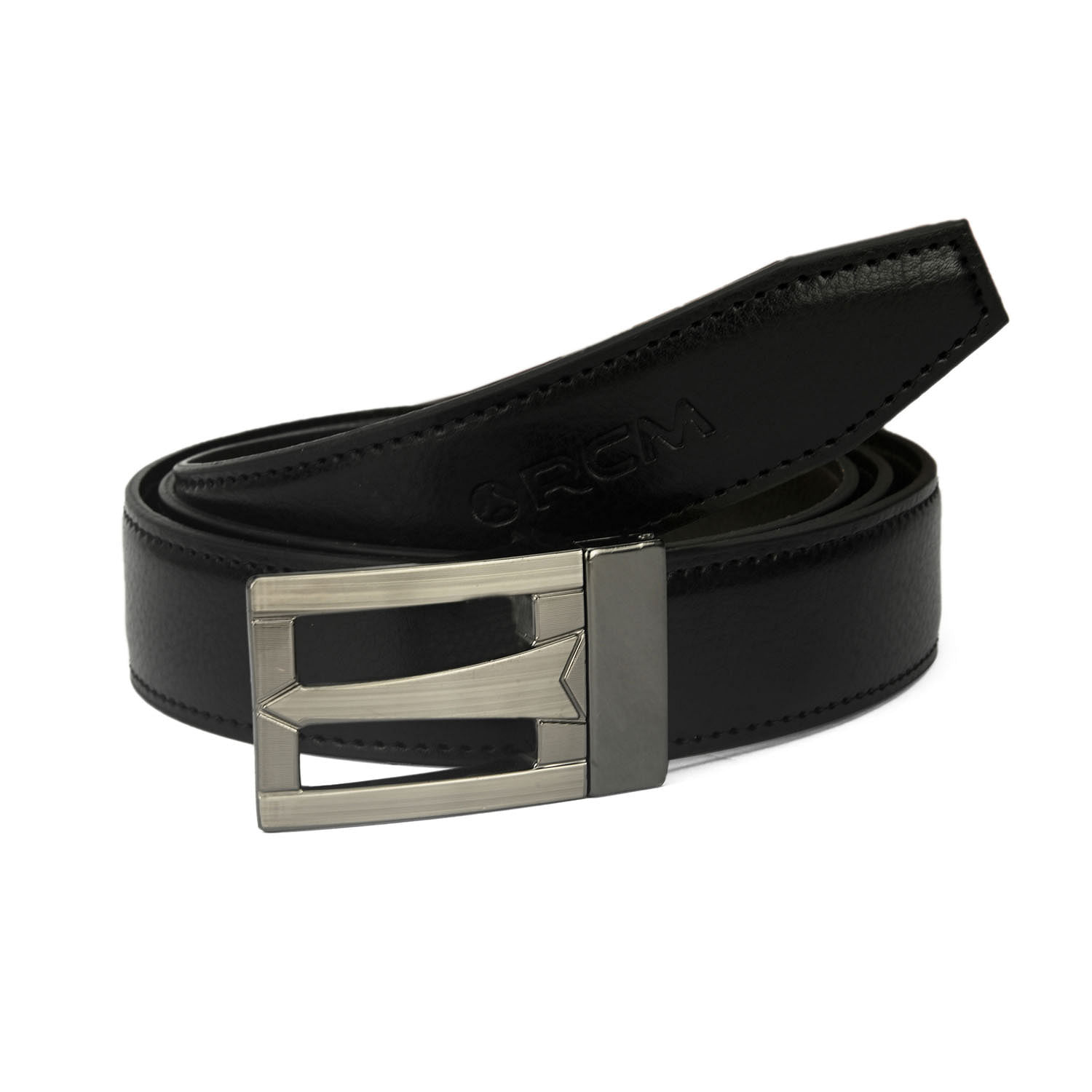 Men's Formal Belt with reversable Strap - FR-DB0007 - Black/Brown