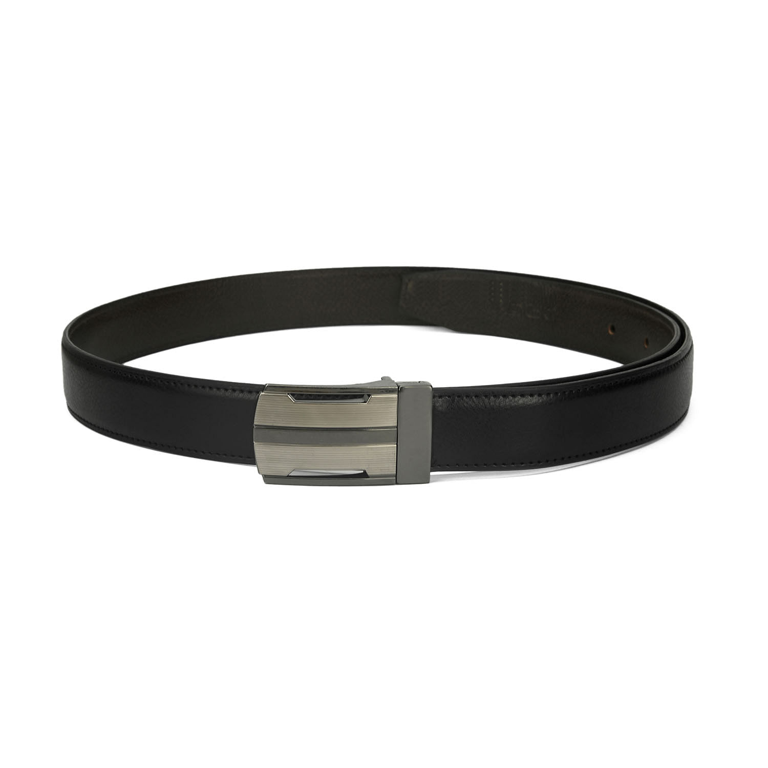 Men's Formal Belt with reversable Strap - FR-DB0010 - Black/Brown