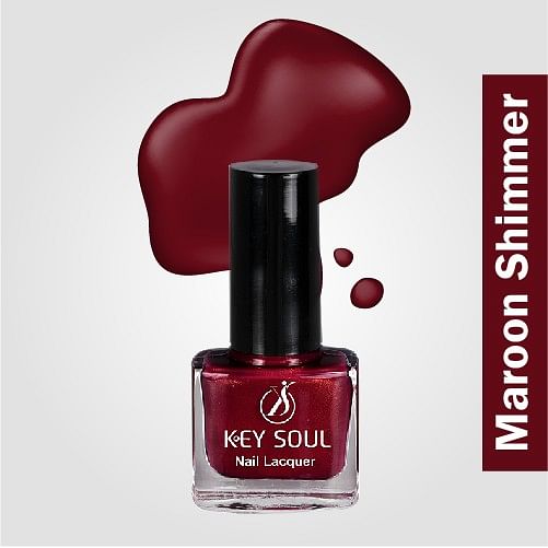 Key Soul Maroon Shimmer Nail Paint (5ml)