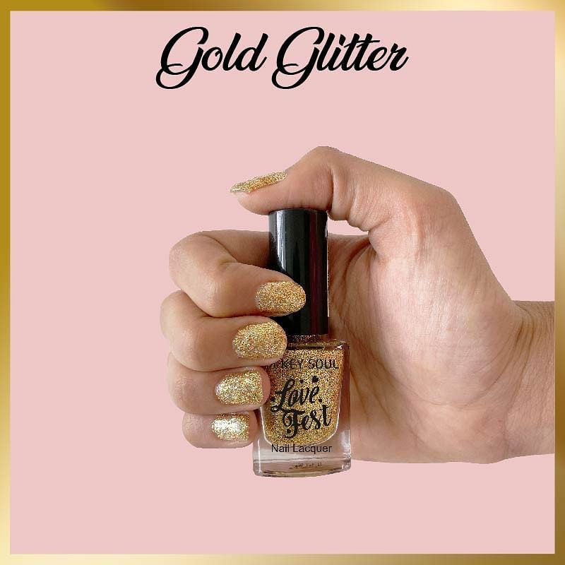 Nail Lacquer KS G51 Gold Glitter