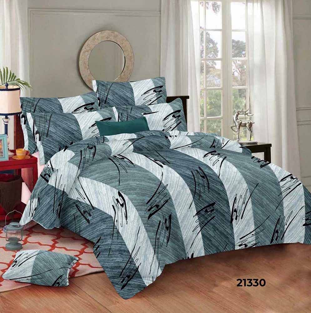 DOUBLE BEDSHEET BS 21330- MID BLUE