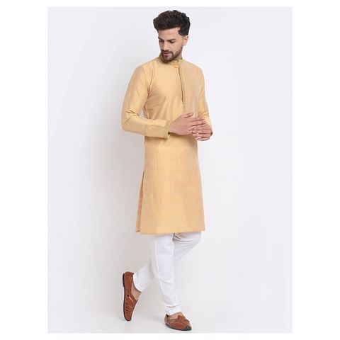 Authenzaa Estalio Full Sleeve  Kurta TR-ET0004, Yellow 