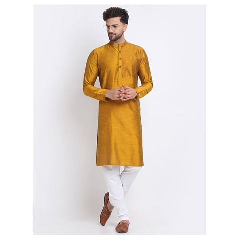 Authenzaa Estalio Full Sleeve Kurta TR-ET0005, Musturd