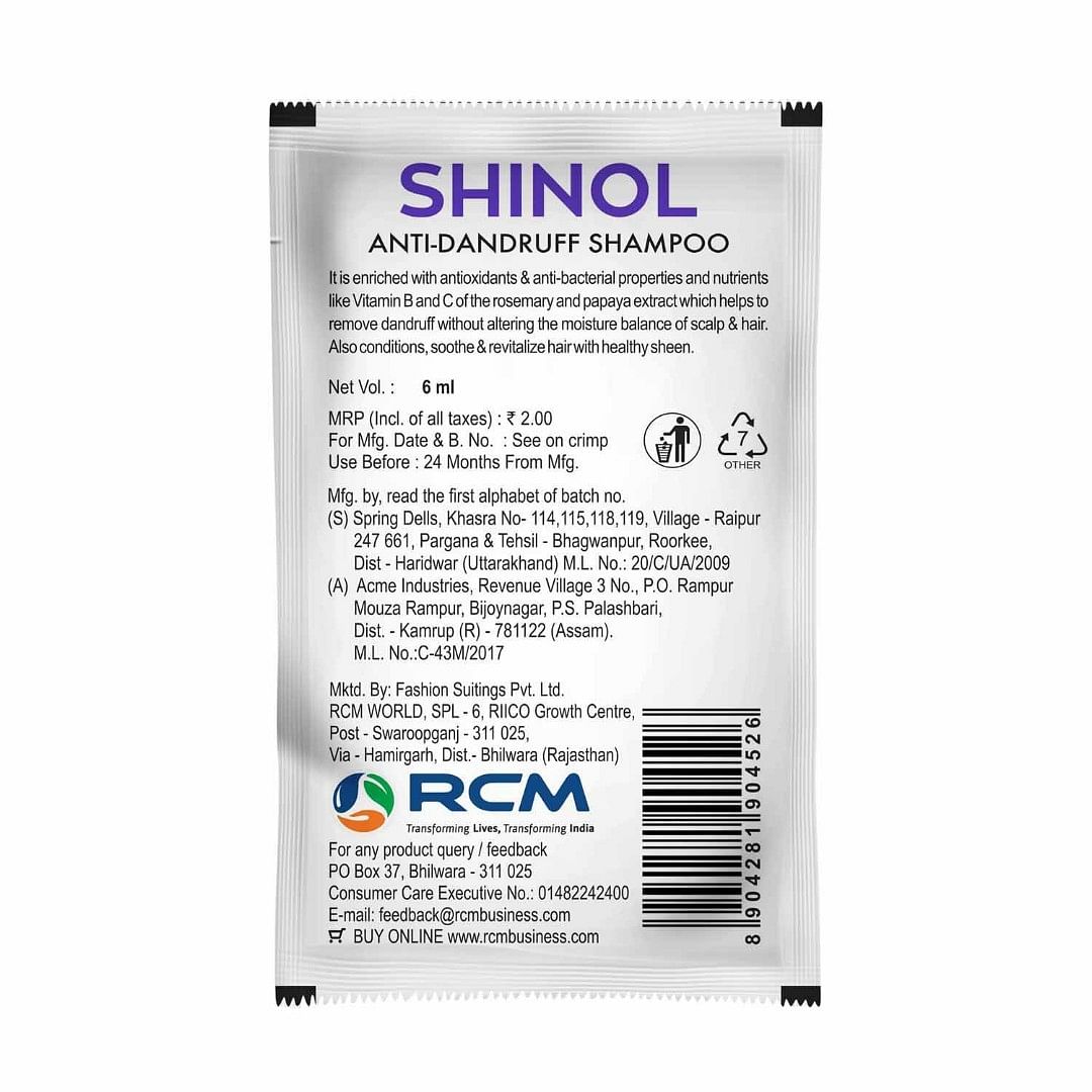 Shinol Anti Dandruff Shampoo(6 ml)
