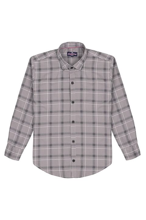 AU FS BOY SHIRT-SR0008, DK.GREY