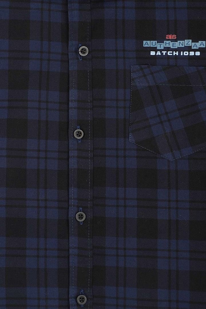 Authenzaa Full Sleeve Boy Shirt-SR0012, Blue