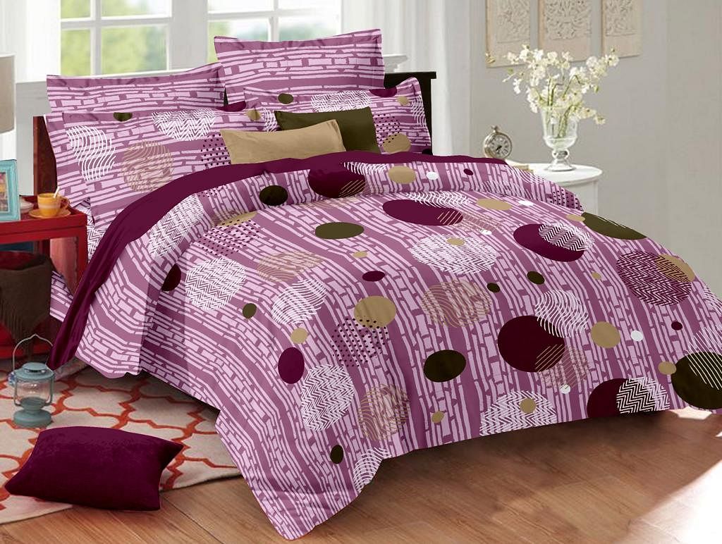 DOUBLE BEDSHEET TS 553,MULBERRY,KING SIZE 