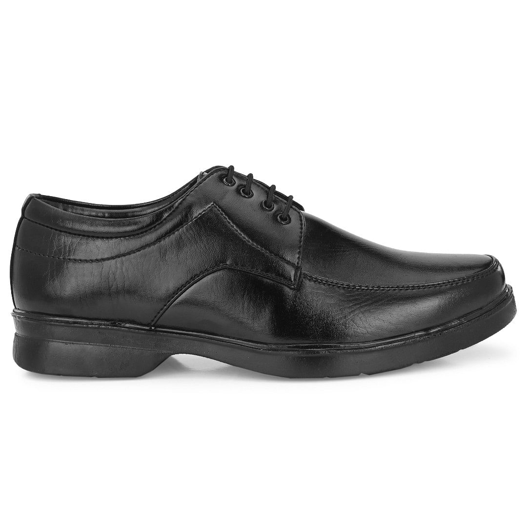 Pair-it Men Derby Formal Shoes-LZ-RYDER-129- Black