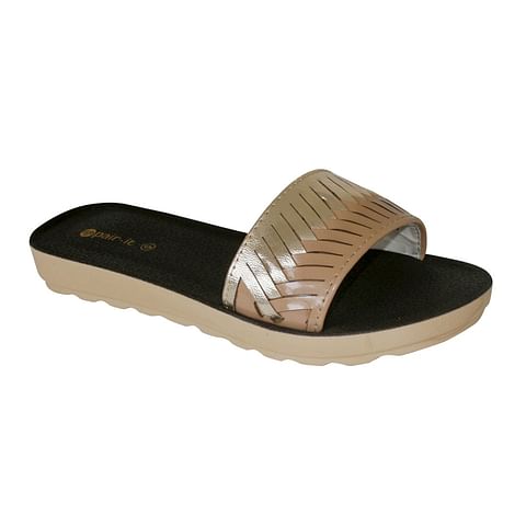 Pair-it Women PU Ladies Slipper-MS-008 Brown
