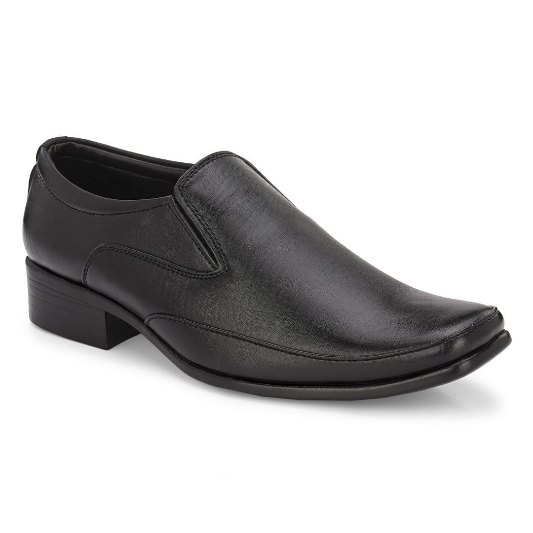 Pair-it Men Moccassin Formal Shoes-LZ-RYDER-132-Black