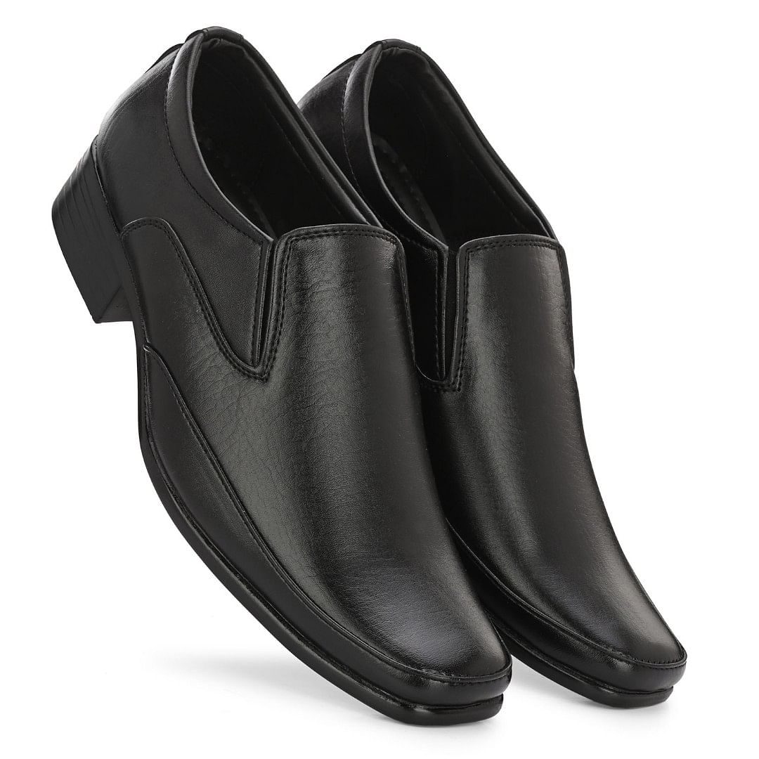 Pair-it Men Moccassin Formal Shoes-LZ-RYDER-132-Black