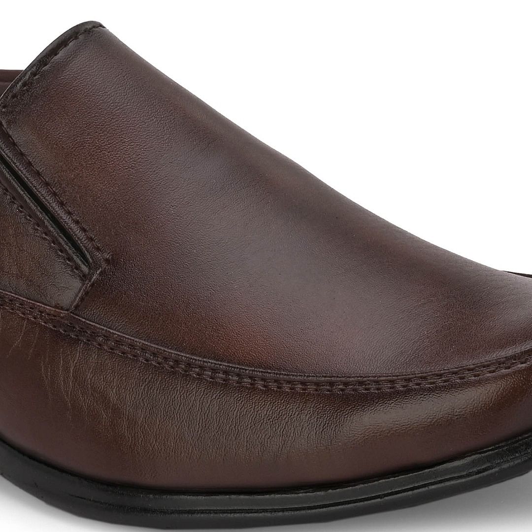 Pair-it Men Moccassin Formal Shoes-LZ-RYDER-134-Brown