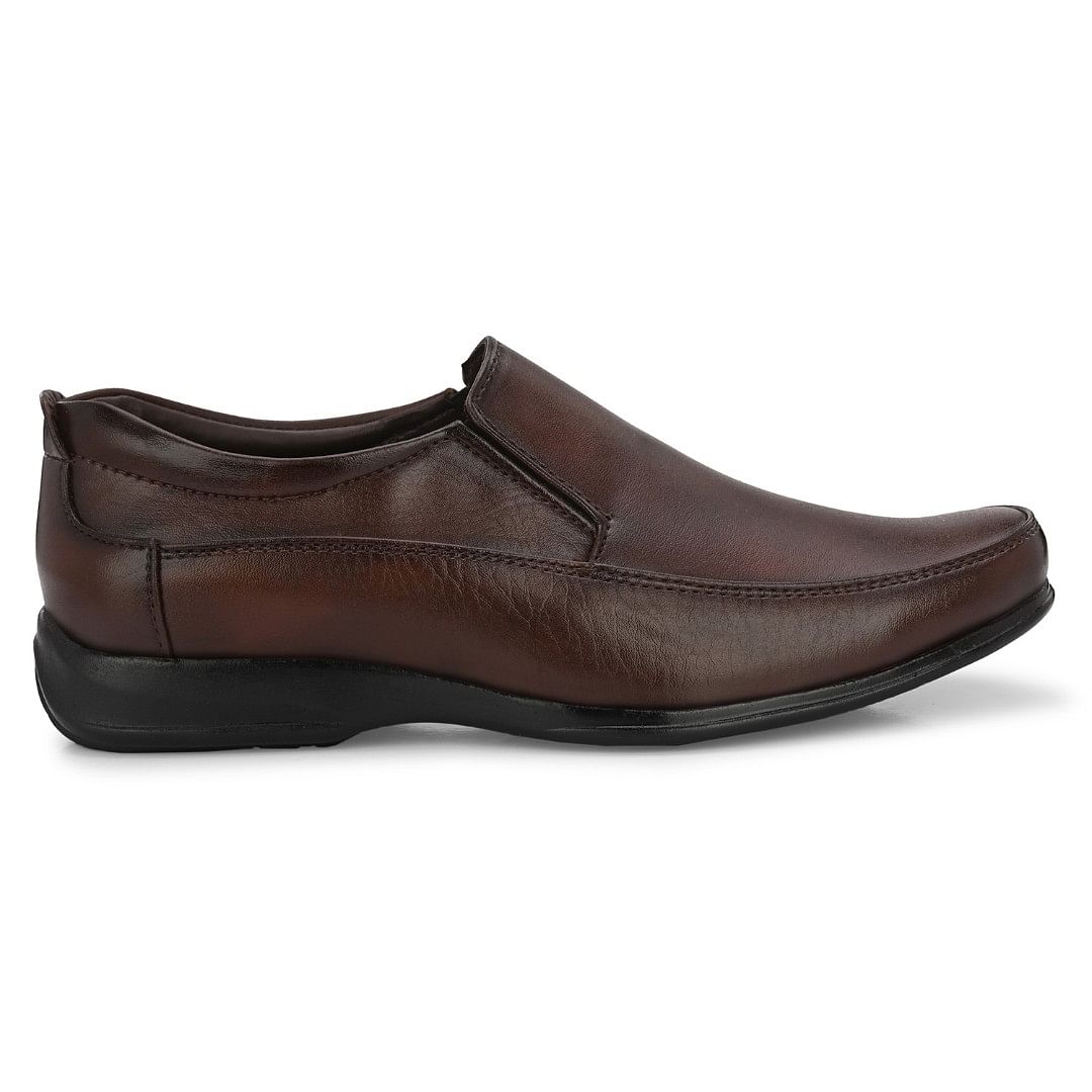 Pair-it Men Moccassin Formal Shoes-LZ-RYDER-134-Brown