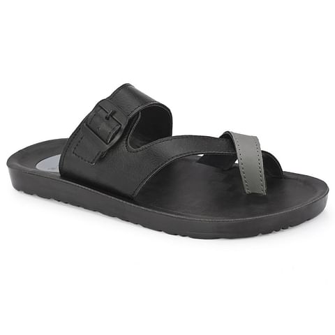Pair-it Men's PU Slippers-DICTION078-Black