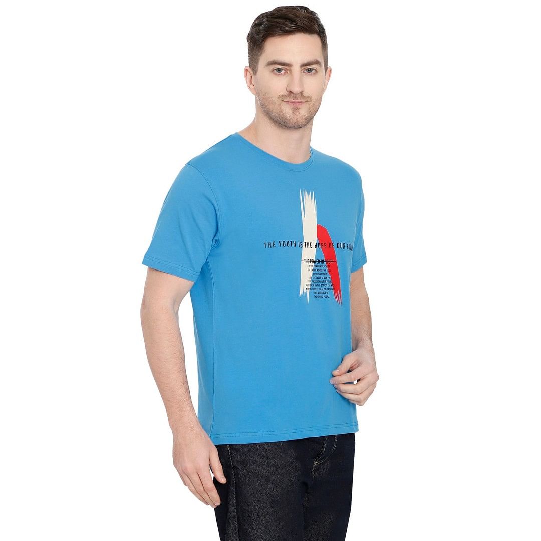 CASUAL RN TSHIRT-CS-RN1001, R.BLUE