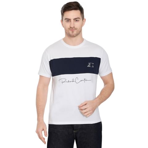 Authenzaa Casual Round Neck T-Shirt -CS-RN1002, White 