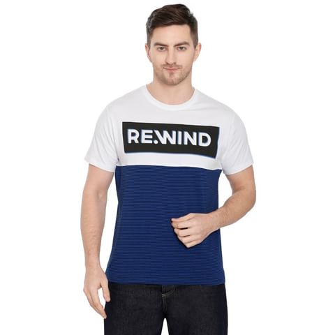 Authenzaa Casual Round Neck T-Shirt -CS-RN1002, W.Navy