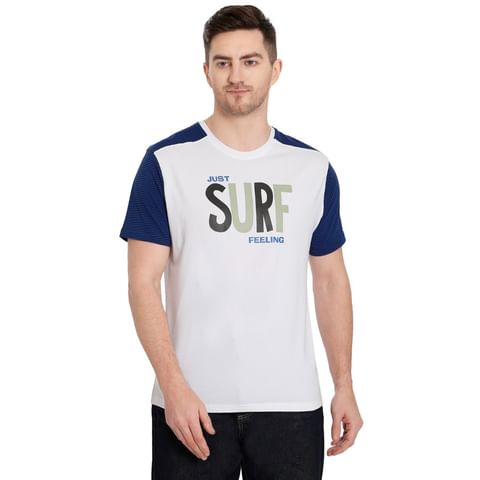 Authenzaa Casual Round Neck T-Shirt -CS-RN1002, N.Stripe 