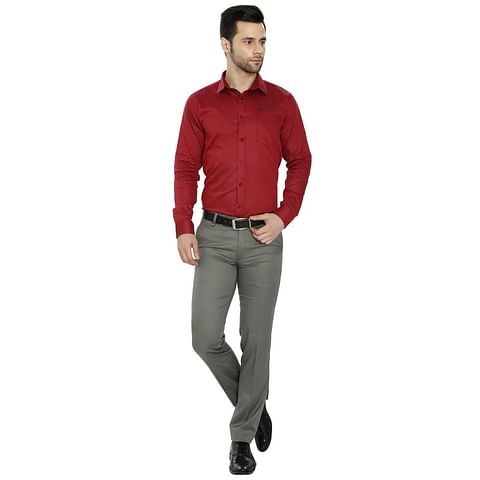 Authenzaa Urban Premium Shirt FR-UR2003 Maroon