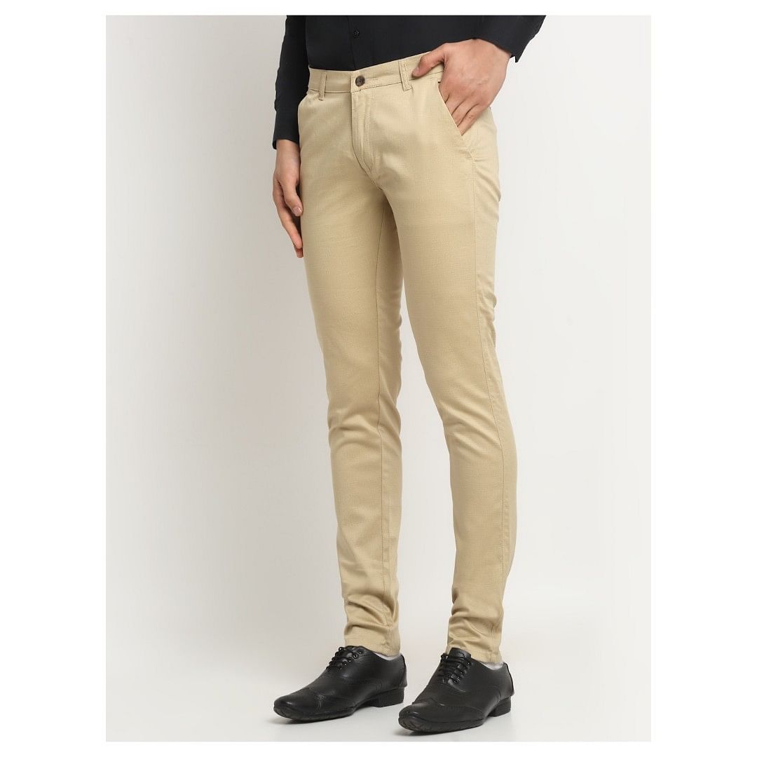 Authenzaa Men Casual Cotton Trouser CS-FS-0008, Khakhi