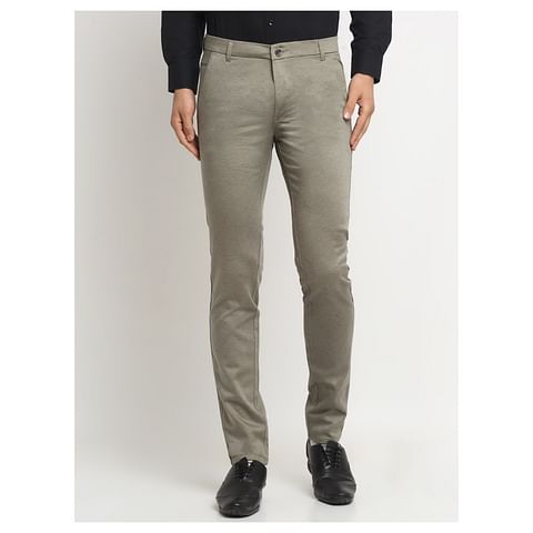 Authenzaa Men Casual Cotton Trouser CS-FS-0009, Green