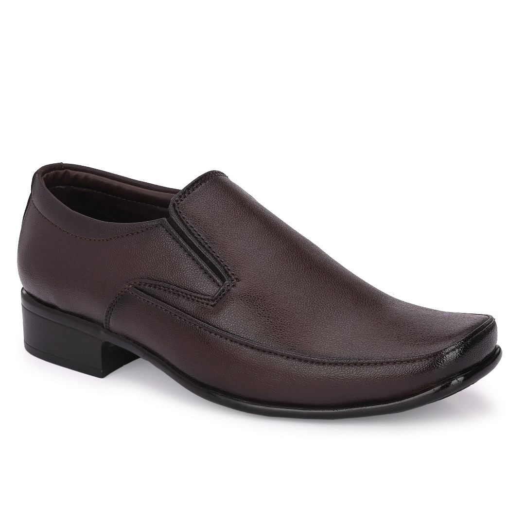 Pair-it Men Moccassin Formal Shoes-LZ-RYDER-140-Brown