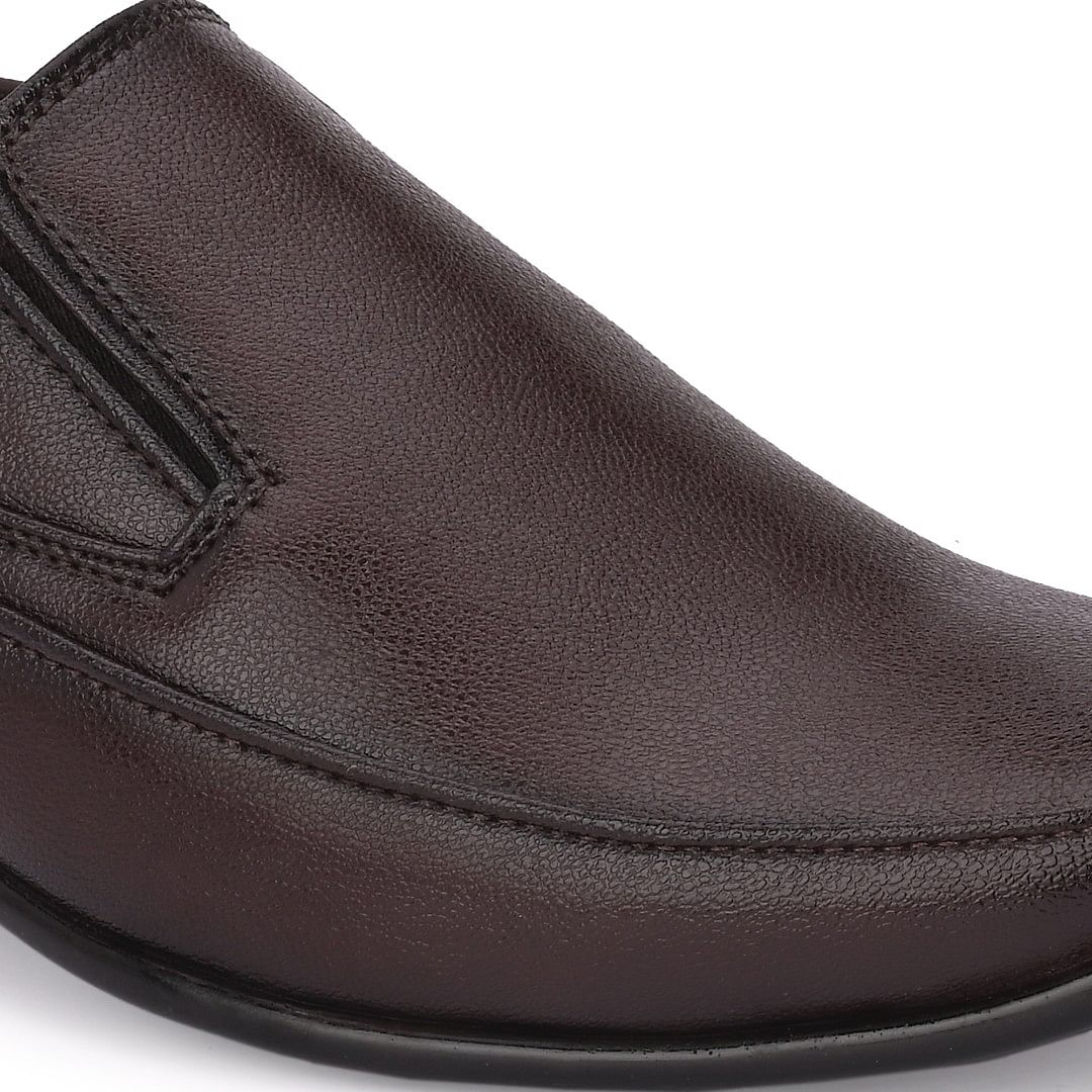 Pair-it Men Moccassin Formal Shoes-LZ-RYDER-140-Brown