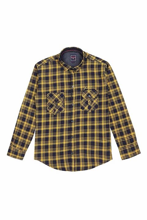 Authenzaa Full Sleeve Boy Shirt-SR0014, Yellow