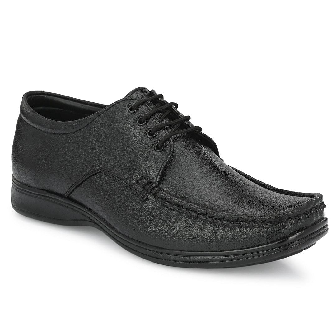 Pair-it Men Derby Formal Shoes-LZ-RYDER-124- Black