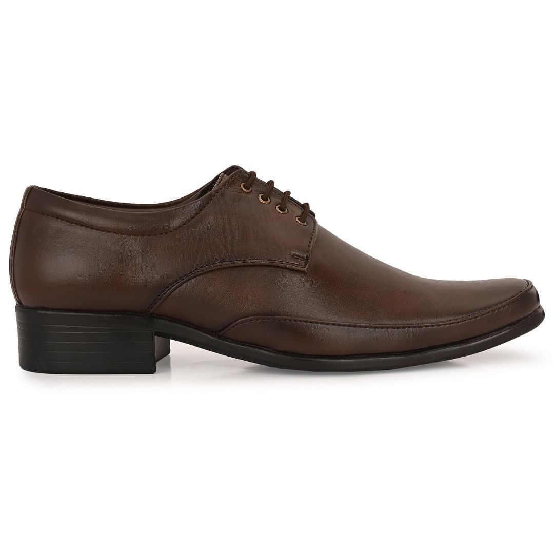 Pair-it Men Derby Formal Shoes-LZ-RYDER-133-Brown