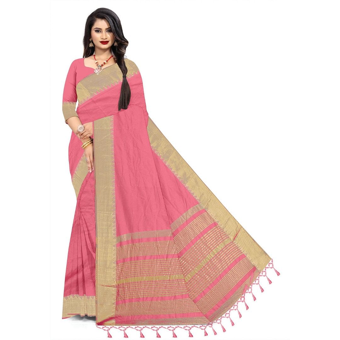 Authenzaa Women Saree FR-ETH-0008 Pink