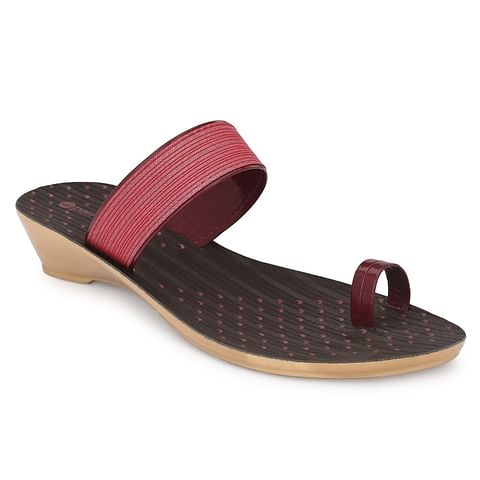 Pair-it Ladies Slippers-Daisy 165-Maroon