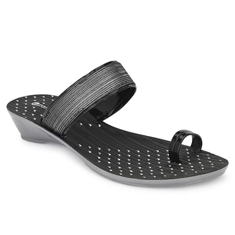 Pair-it Ladies Slippers-Daisy 166-Black