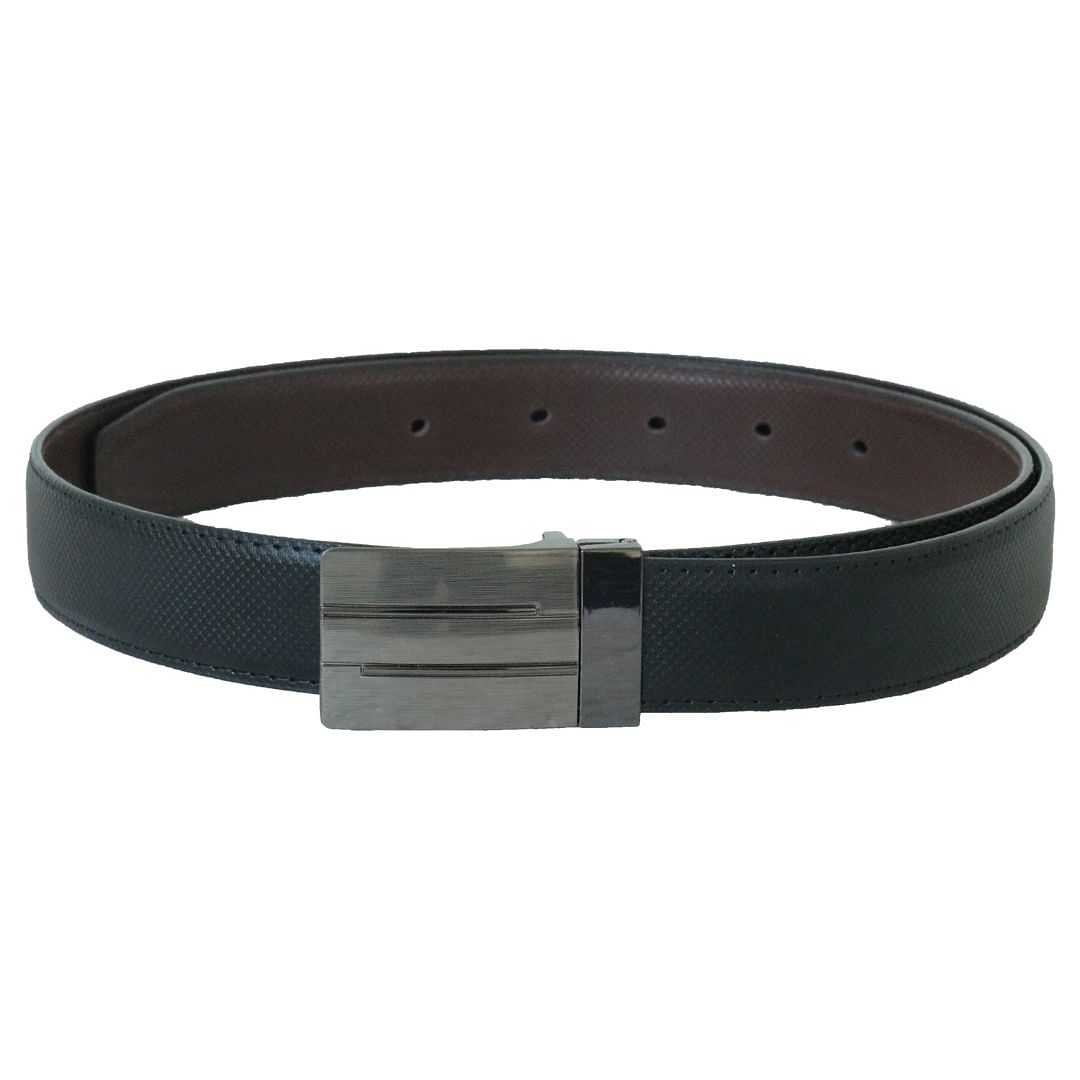 Men's Formal Belt with reversable Strap -Black/Brown-FR-DB0011