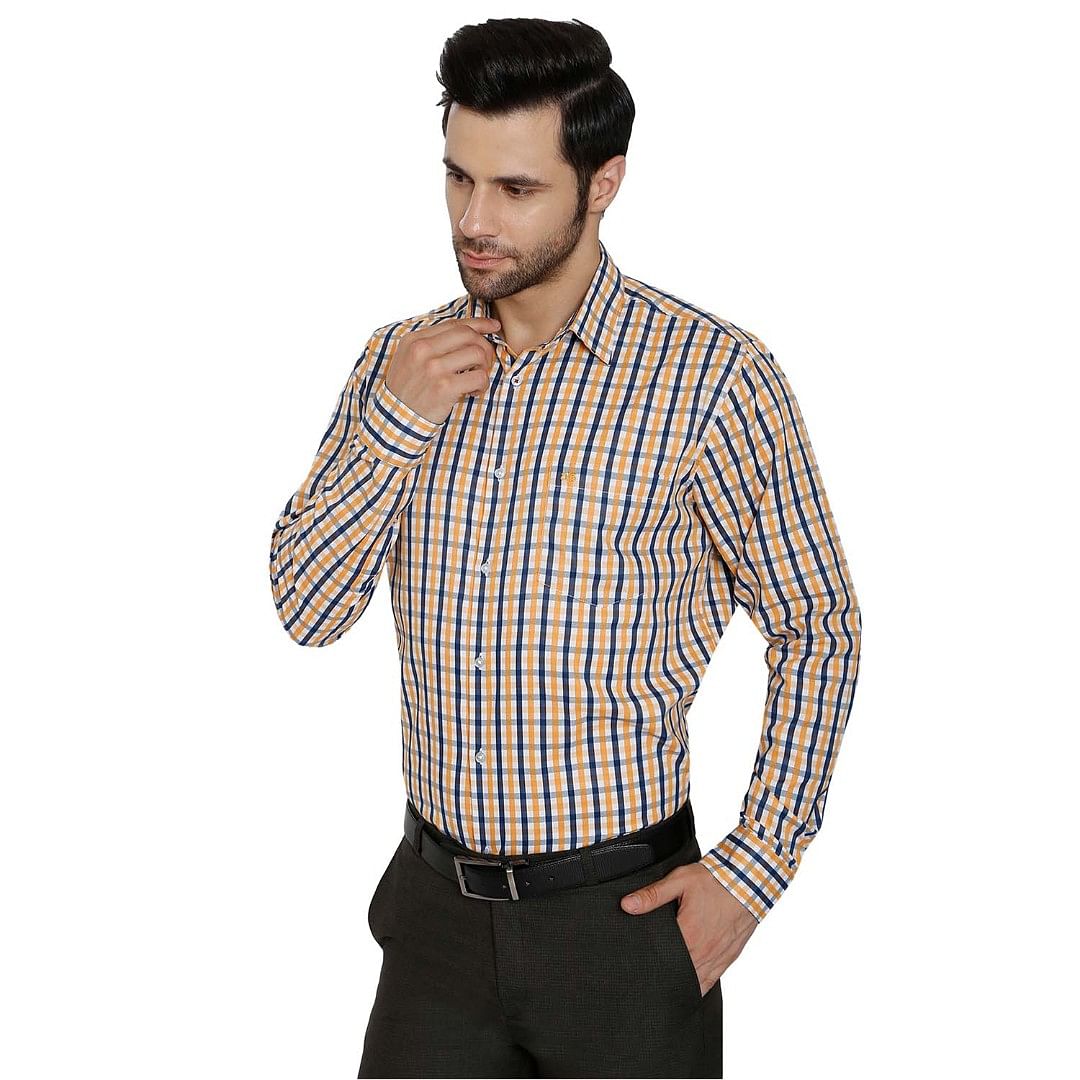 AZ MENS FORMAL SHIRT-0005, ORANGE