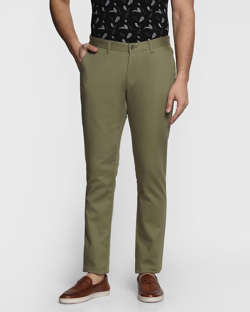 Authenzaa Men Formal Trouser FT0010 Olive Green