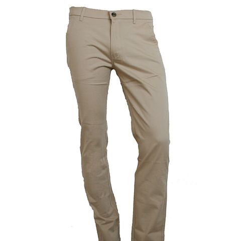 Authenzaa Men Chinos Casual Trouser CS-SC0002, Beige