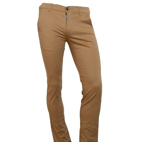 Authenzaa Men Chinos Casual Trouser CS-SC0002, Brown