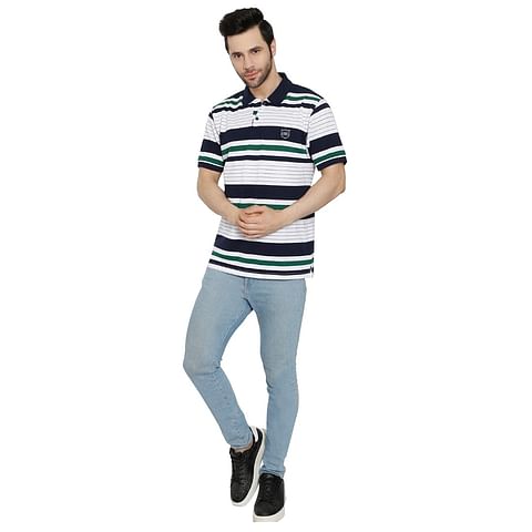 AUTHENZAA MENS POLO T-SHIRT-PL1003, NAVY