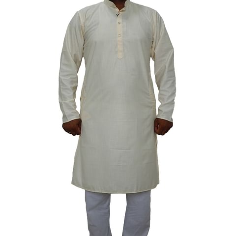Authenzaa Ehnos Full Sleeve Kurta TR-EK2001, Cream