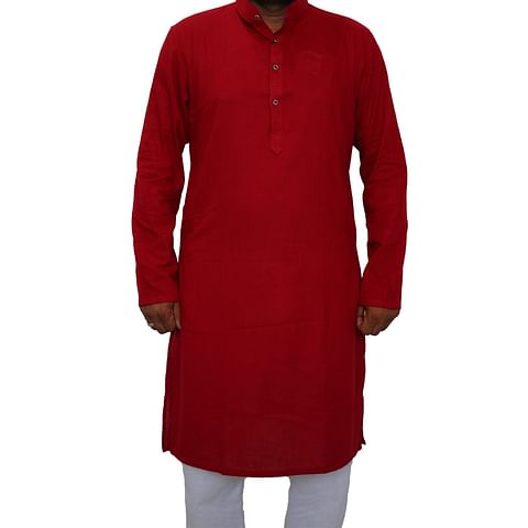 Authenzaa Ehnos Full Sleeve Kurta TR-EK2001, Maroon