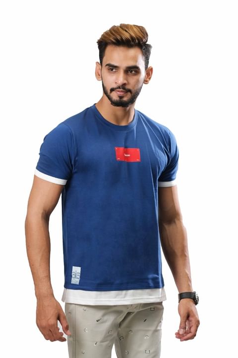 Authenzaa Casual Round Neck T-Shirt -CS-EC0021-Multi