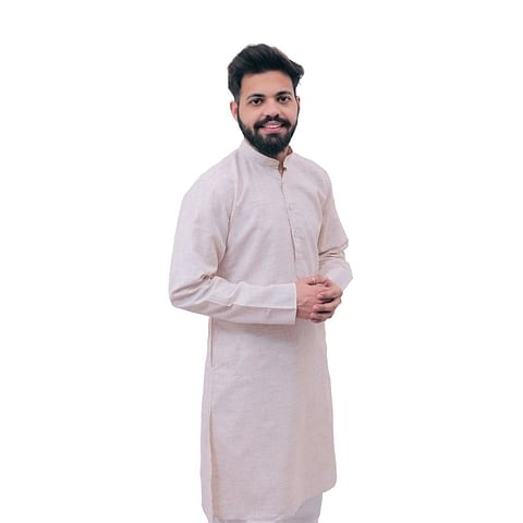 Authenzaa Ehnos Full Sleeve Kurta TR-EK2001, Peach